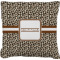 Leopard Print Faux-Linen Throw Pillow 20" (Personalized)