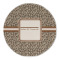 Leopard Print Round Linen Placemat (Personalized)