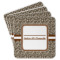 Leopard Print Paper Coasters w/ Name and Initial
