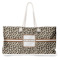 Leopard Print Large Tote Bag with Rope Handles (Personalized)