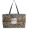 Leopard Print Beach Totes Bag - w/ Black Handles (Personalized)