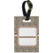 Leopard Print Plastic Luggage Tag - Rectangular w/ Name and Initial