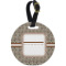 Leopard Print Plastic Luggage Tag - Round (Personalized)