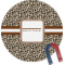 Leopard Print Round Fridge Magnet (Personalized)