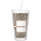 Leopard Print Double Wall Tumbler with Straw (Personalized)