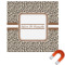 Leopard Print Square Car Magnet - 6" (Personalized)