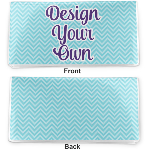 Custom Design - Vinyl Check Book Cover - Front and Back