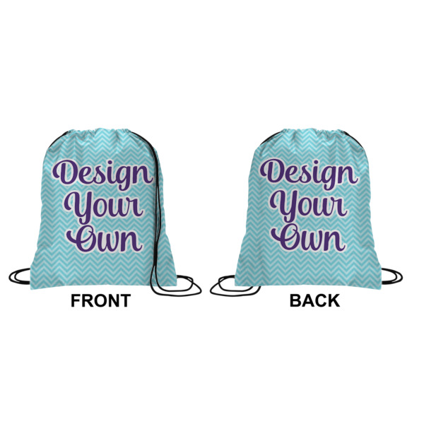 Custom Design - Drawstring Backpack Front & Back Small