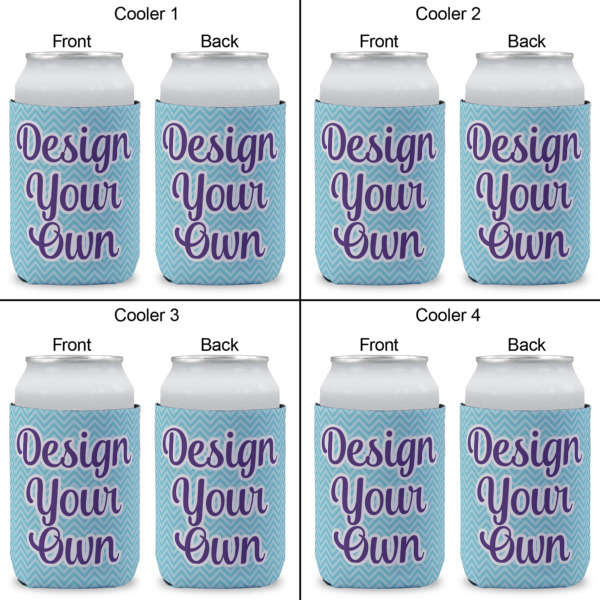 Custom Design - Can Cooler - Standard 12oz - Set of 4 - Front & Back