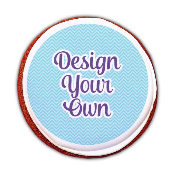 Custom Design - Printed Icing Circle - Medium - On Cookie