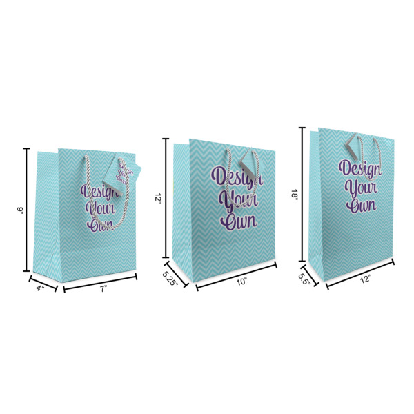 Custom Design - Gift Bags - All Sizes - Dimensions