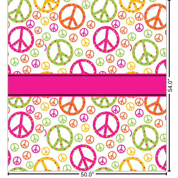 Custom Peace Sign Curtain Panel - Custom Size