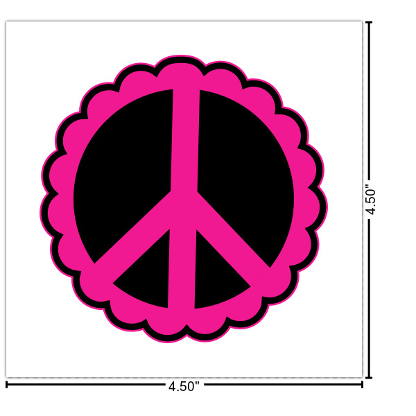 Custom Peace Sign Sublimation Transfer - Pocket