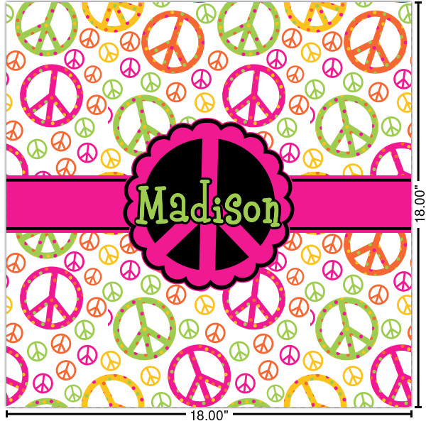 Custom Peace Sign Cabinet Decal - Medium (Personalized)