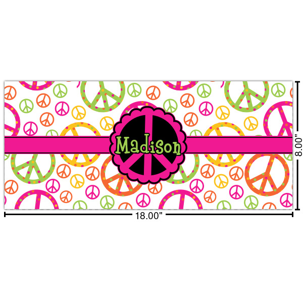 Custom Peace Sign Cabinet Decal - Small (Personalized)