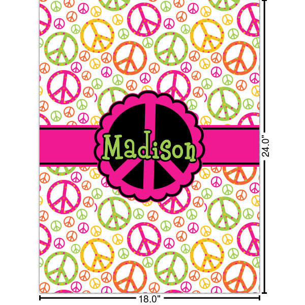 Custom Peace Sign Cabinet Decal - Large (Personalized)