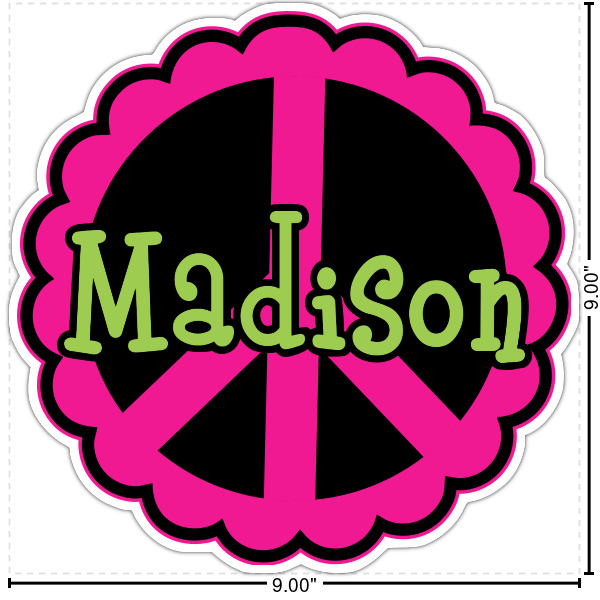 Custom Peace Sign Large Custom Shape Patch - 2XL (Personalized)