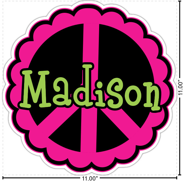 Custom Peace Sign Twill Iron On Patch - Custom Shape - 3XL (Personalized)