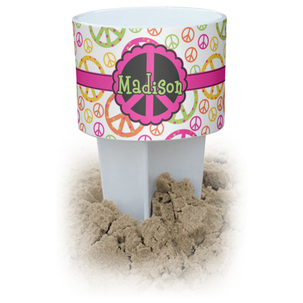 Custom Peace Sign Beach Spiker Drink Holder (Personalized)