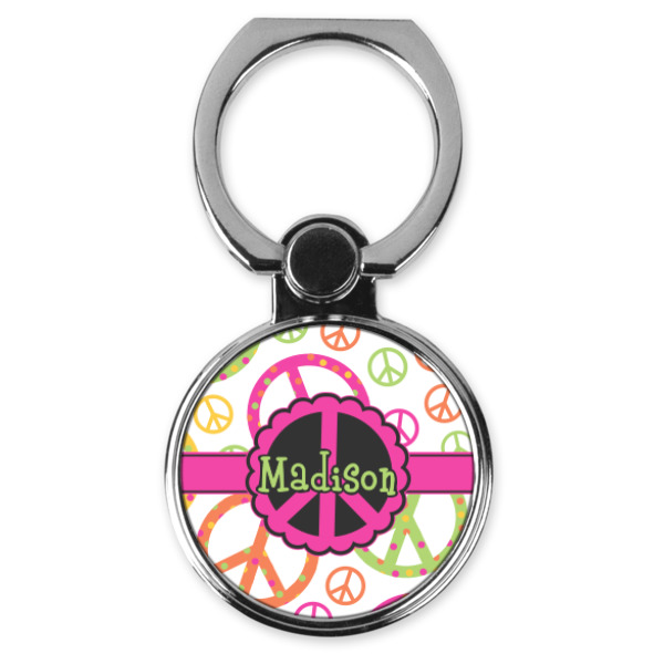 Custom Peace Sign Cell Phone Ring Stand & Holder (Personalized)
