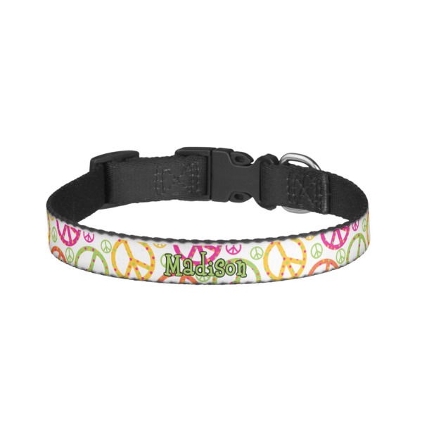 Custom Peace Sign Dog Collar - Small (Personalized)