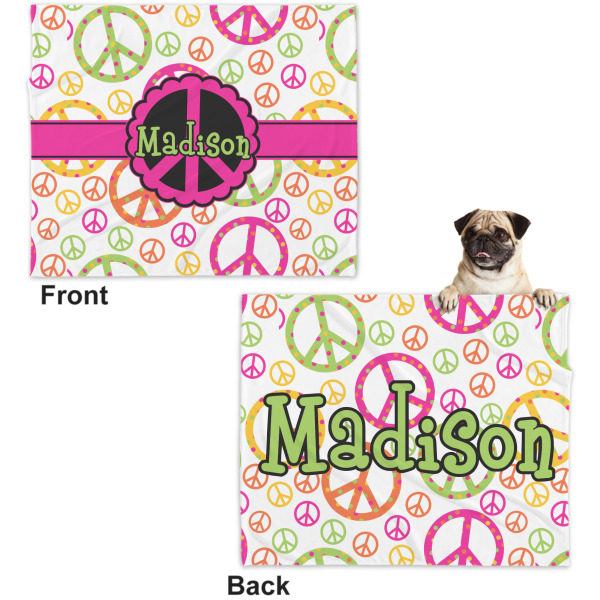 Custom Design - Microfleece Dog Blanket - Large- Front & Back