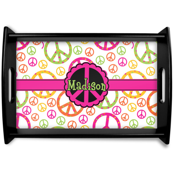 Custom Peace Sign Wooden Tray (Personalized)