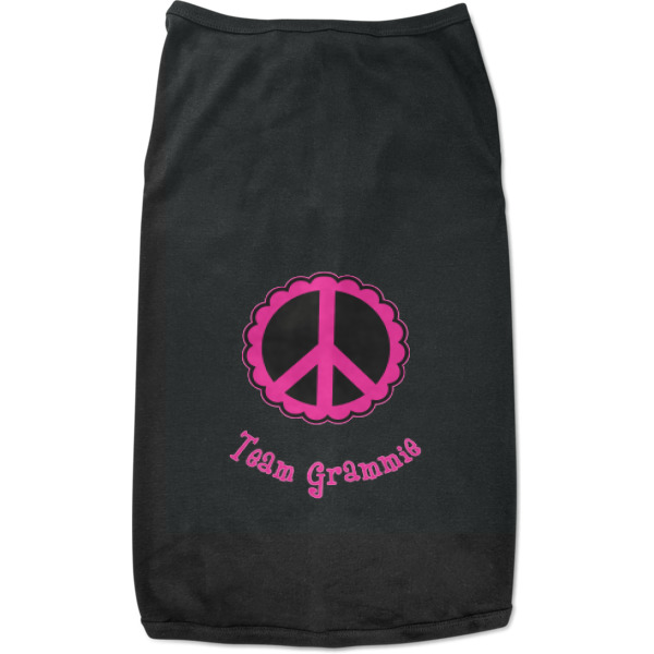 Custom Peace Sign Black Pet Shirt (Personalized)