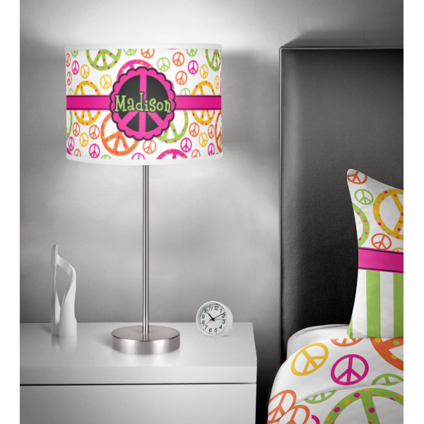 Custom Design - 13" Drum Lampshade - In Room