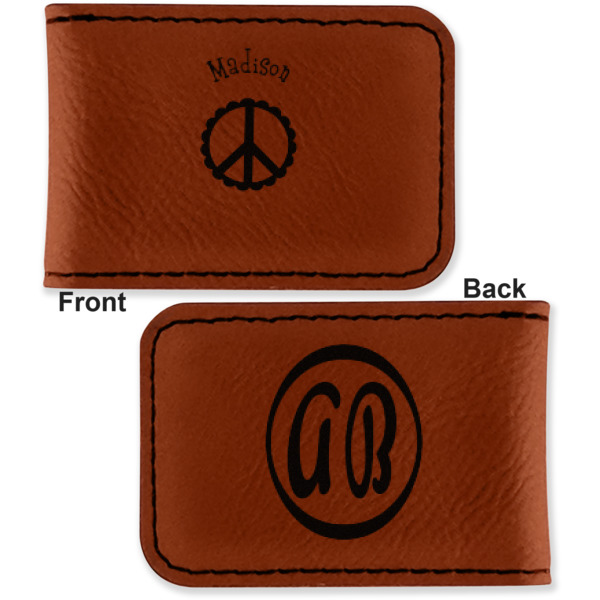 Custom Design - Leatherette Magnetic Money Clip - Front and Back