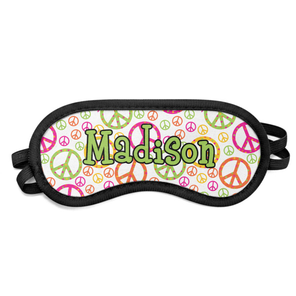 Custom Peace Sign Sleeping Eye Mask (Personalized)