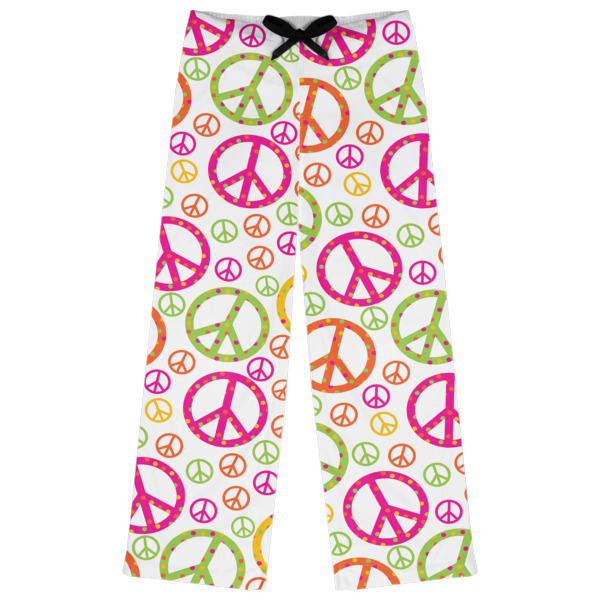 Custom Peace Sign Womens Pajama Pants