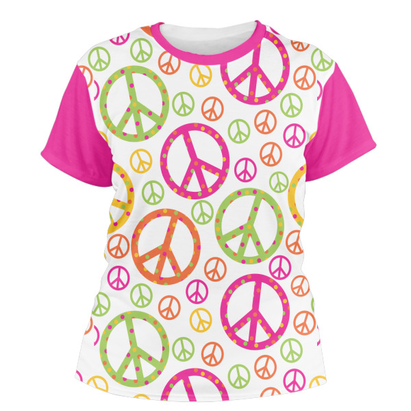 Custom Peace Sign Women's Crew T-Shirt