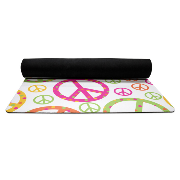 Custom Design - Yoga Mat Rolled up Black Rubber Backing