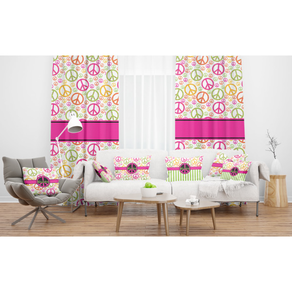 Custom Design - Sheer and Custom Curtains in Room with Matching Pillows