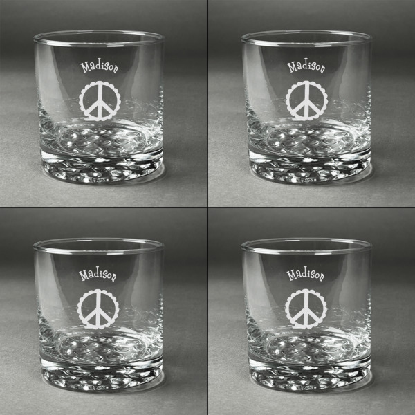 Custom Design - Whiskey Glasses - Set of 4 - Front