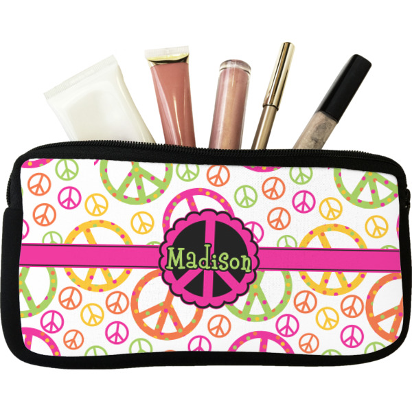Custom Peace Sign Makeup / Cosmetic Bag (Personalized)