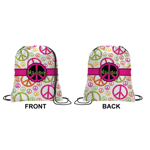 Custom Design - Drawstring Backpack Front & Back Small