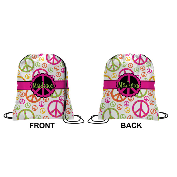 Custom Design - Drawstring Backpack Front & Back Medium