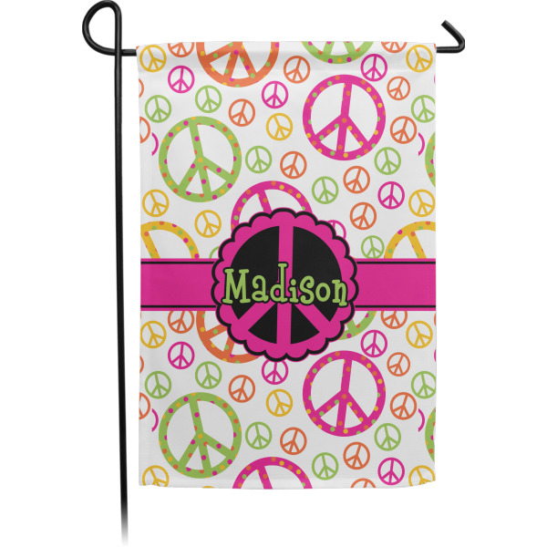 Custom Peace Sign Garden Flag (Personalized)