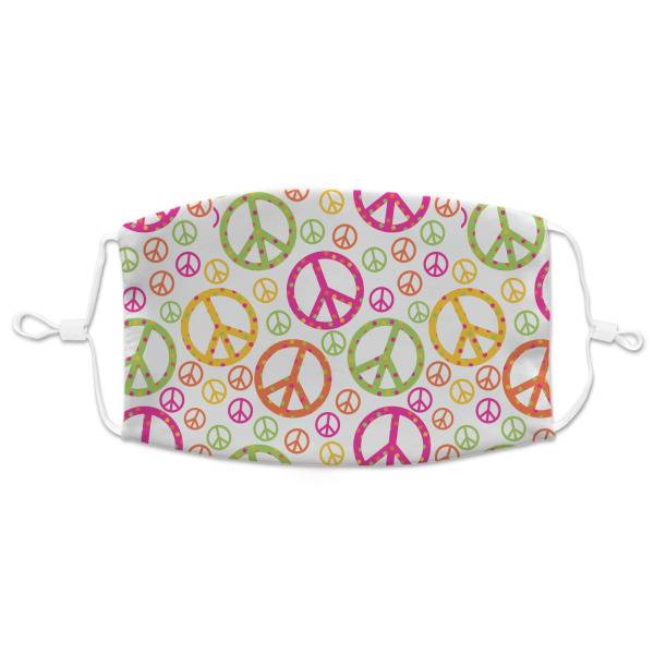 Custom Peace Sign Adult Cloth Face Mask - XLarge