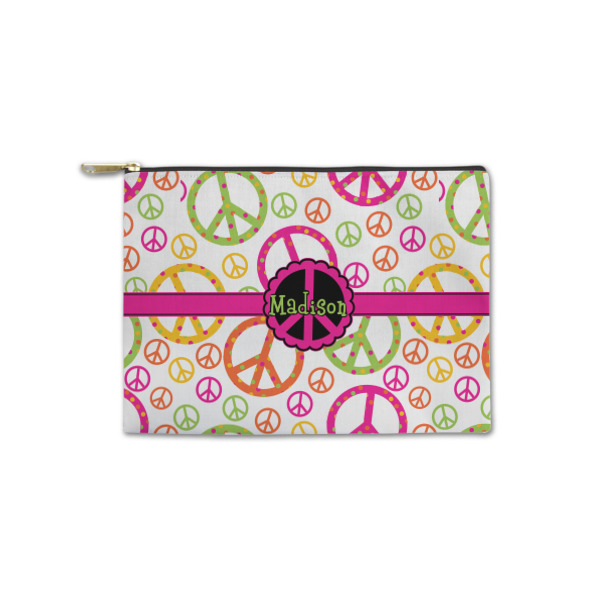Custom Peace Sign Zipper Pouch - Small - 8.5"x6" (Personalized)