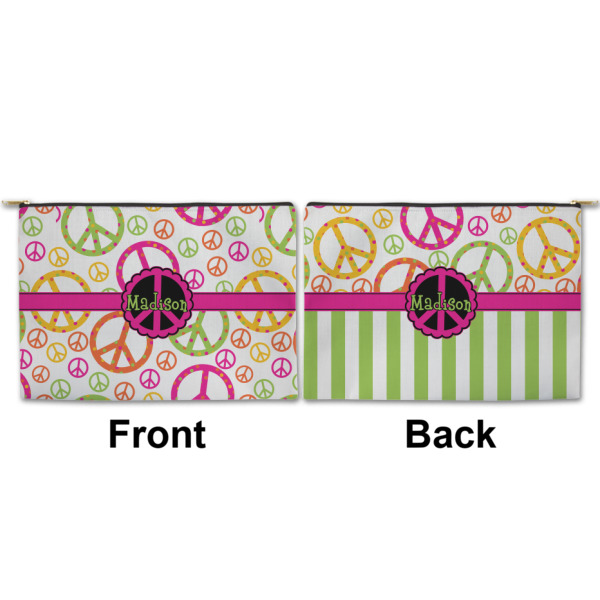 Custom Design - Large Zipper Pouch Approval (Front and Back)