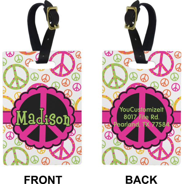 Custom Design - Rectangle Luggage Tag (Front + Back)