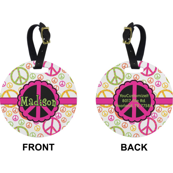 Custom Design - Circle Luggage Tag (Front + Back)