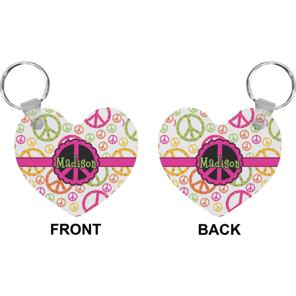Custom Design - Heart Keychain (Front + Back)