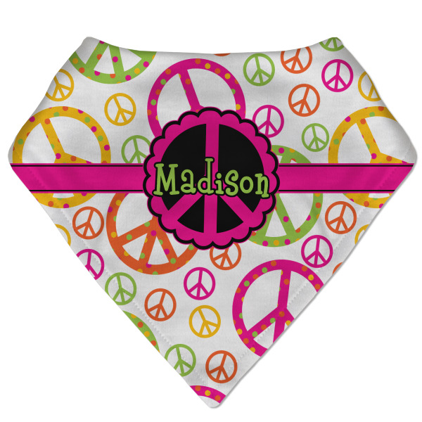 Custom Peace Sign Bandana Bib (Personalized)