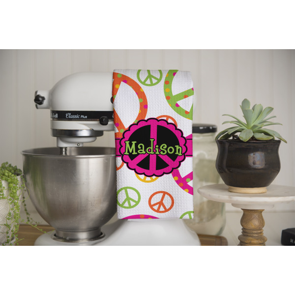 Custom Design - Waffle Weave Towel - Full Color Print - Lifestyle Image