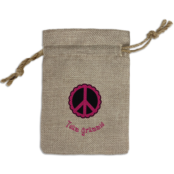 Custom Design - Small Burlap Gift Bag - Front