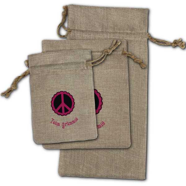 Custom Design - Burlap Gift Bags - (PARENT MAIN) All Three